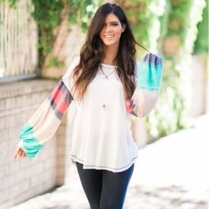 Tie Dye Bubble Sleeve Tunic